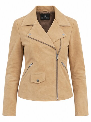Chic and Clicks - Chaqueta de entretiempo 'Camel Suede' en beige: frente