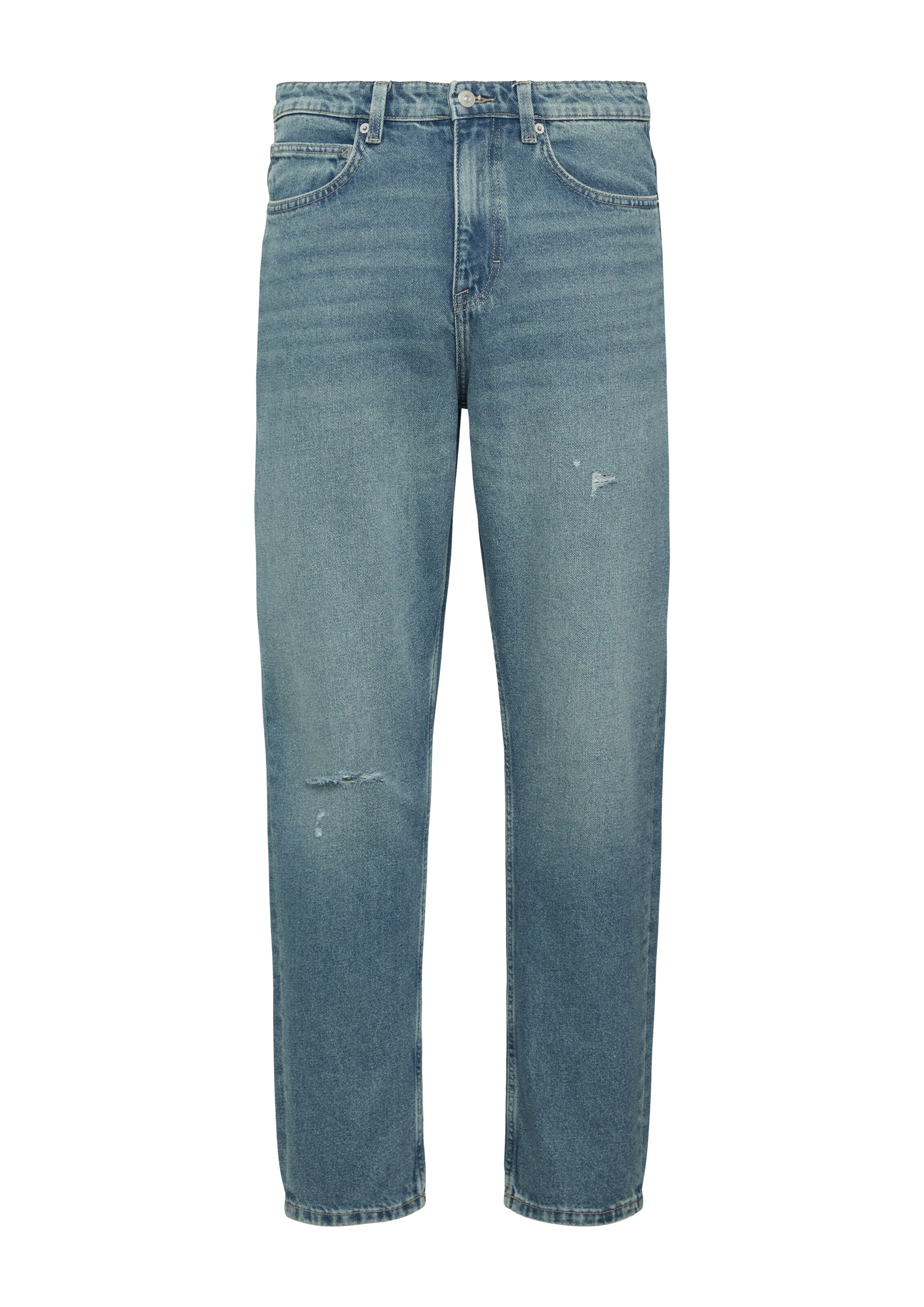 QS Tapered Jeans 'Devon' in Blauw: voorkant