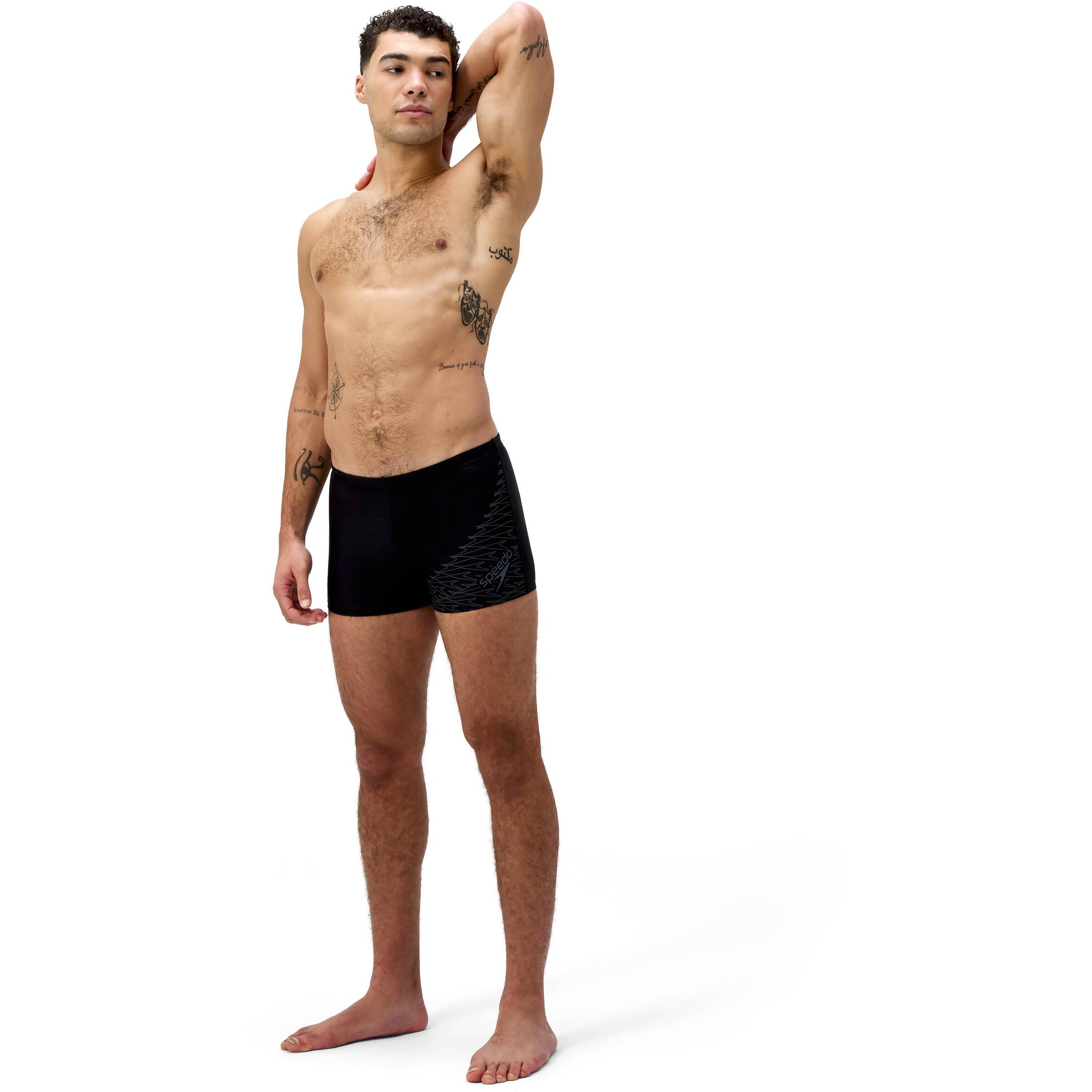 SPEEDO Athletic Swim Trunks 'Medley' in Black
