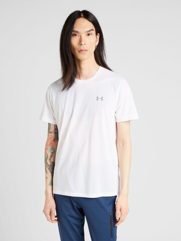 UNDER ARMOUR Functioneel shirt 'Launch' in Wit: voorkant