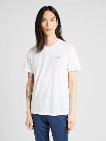UNDER ARMOUR Performance Shirt 'Launch' in White: front