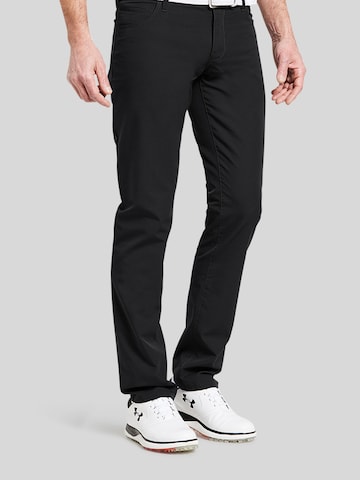 MEYER Regular Chino trousers in Black: front