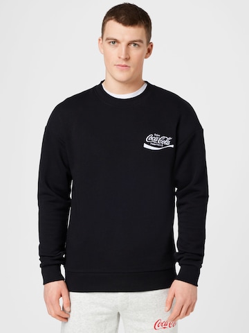 JACK & JONES Sweatshirt 'COCA COLA' in Black: front