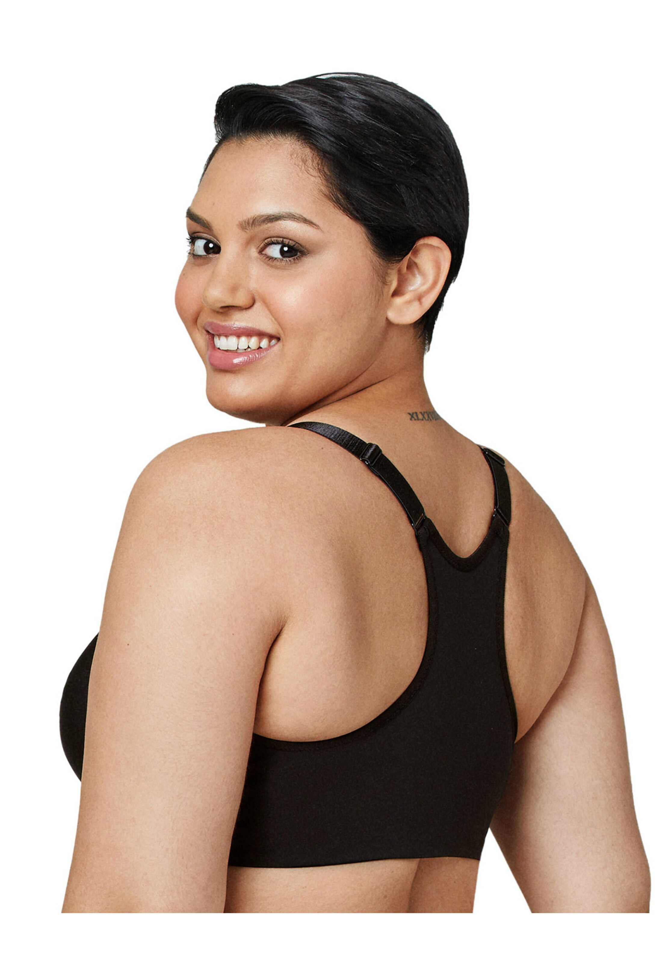 GLAMORISE T-Shirt BH 'WonderWire' in Schwarz