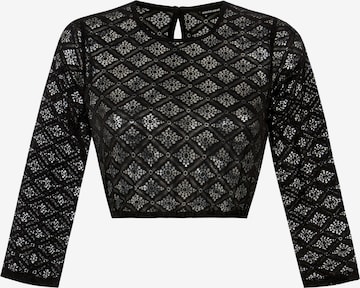 STOCKERPOINT Trachtenbluse 'Holly' in Schwarz: Vorderseite
