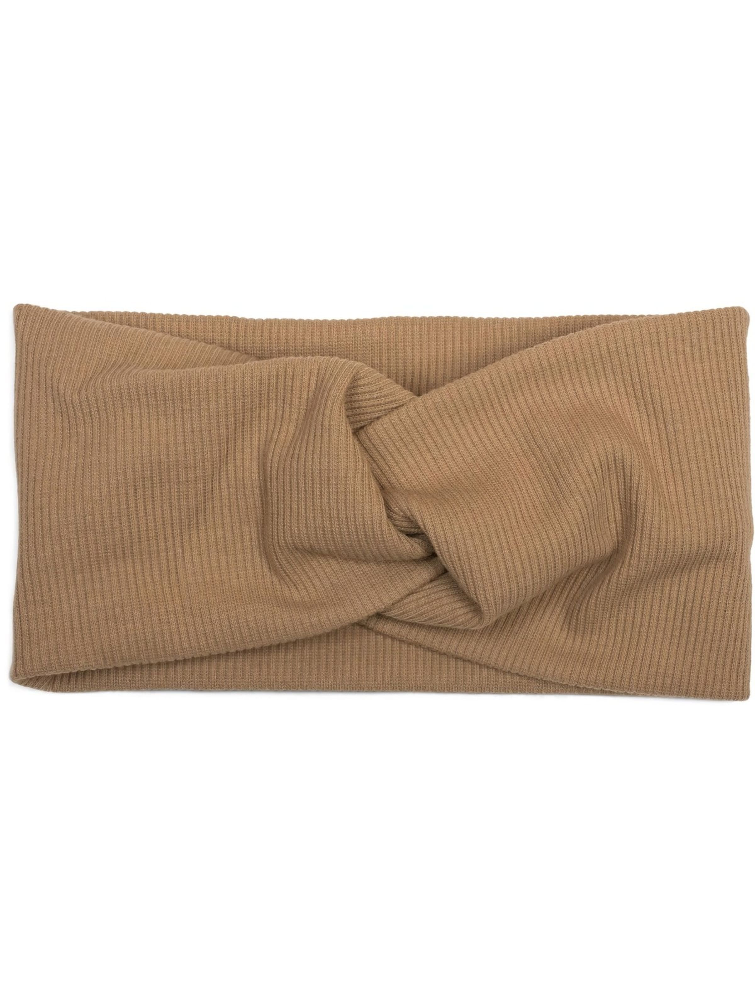 styleBREAKER Haarschmuck 'Feinripp Haarband gedreht'‌‌‌‌‌‌‌‌‌‌ in Braun: Vorderseite