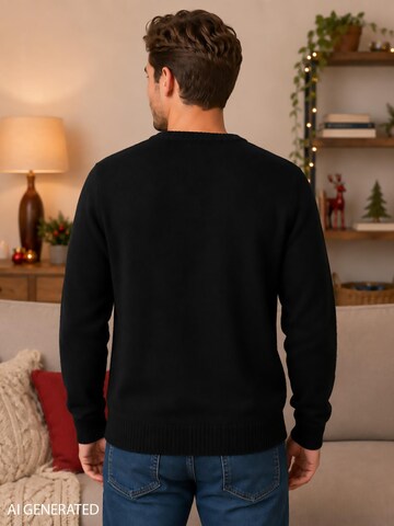 United Labels Pullover 'Weihnachtspullover Weihnachtsmann Santa'‌‌‌‌‌‌‌‌‌‌ in Schwarz