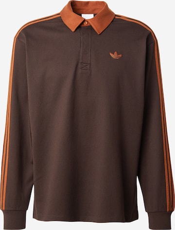 ADIDAS ORIGINALS Poloshirt in Braun: Vorderseite