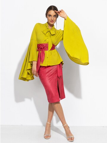 JIORO Blouse 'ESSENTIALS' in Yellow