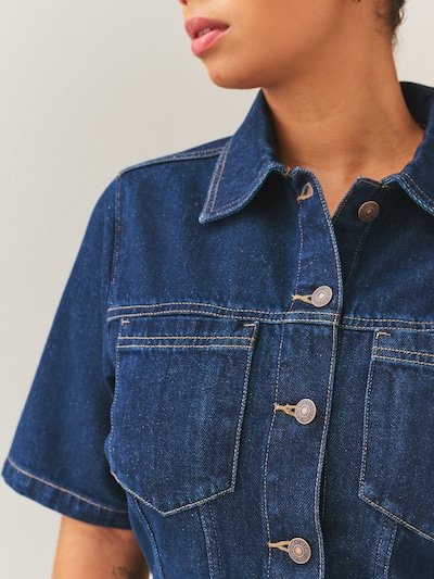 Next Bluse i blue denim, Produktvisning