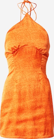 NEON & NYLON Dress 'OVIBES' in Orange: front