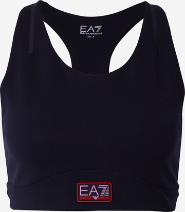 EA7 Emporio Armani Bustier Sport-BH in Schwarz: predná strana