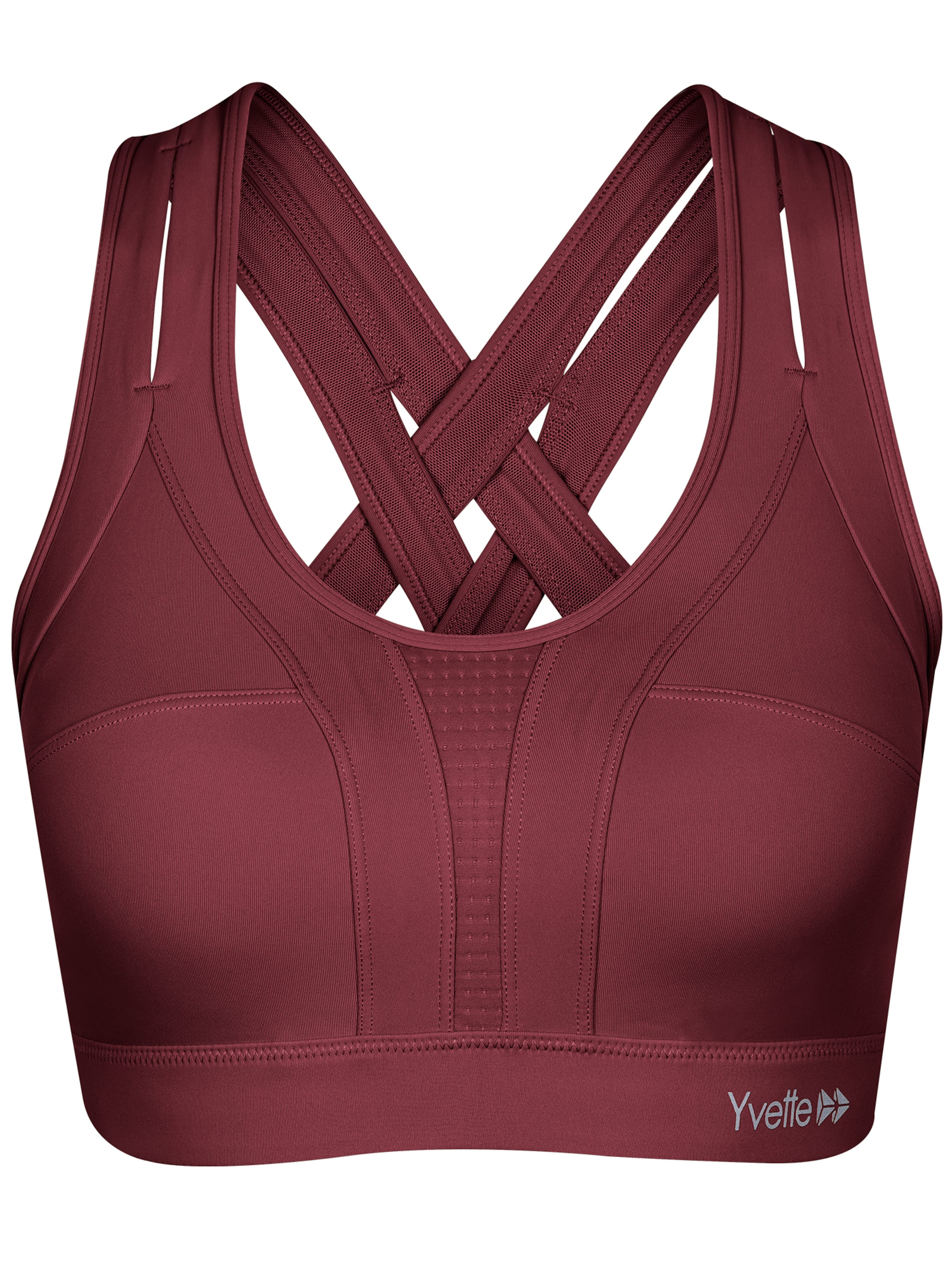 Yvette Push-up Sports Bra in Red: front