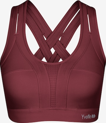 Yvette Push-up Sports Bra in Red: front