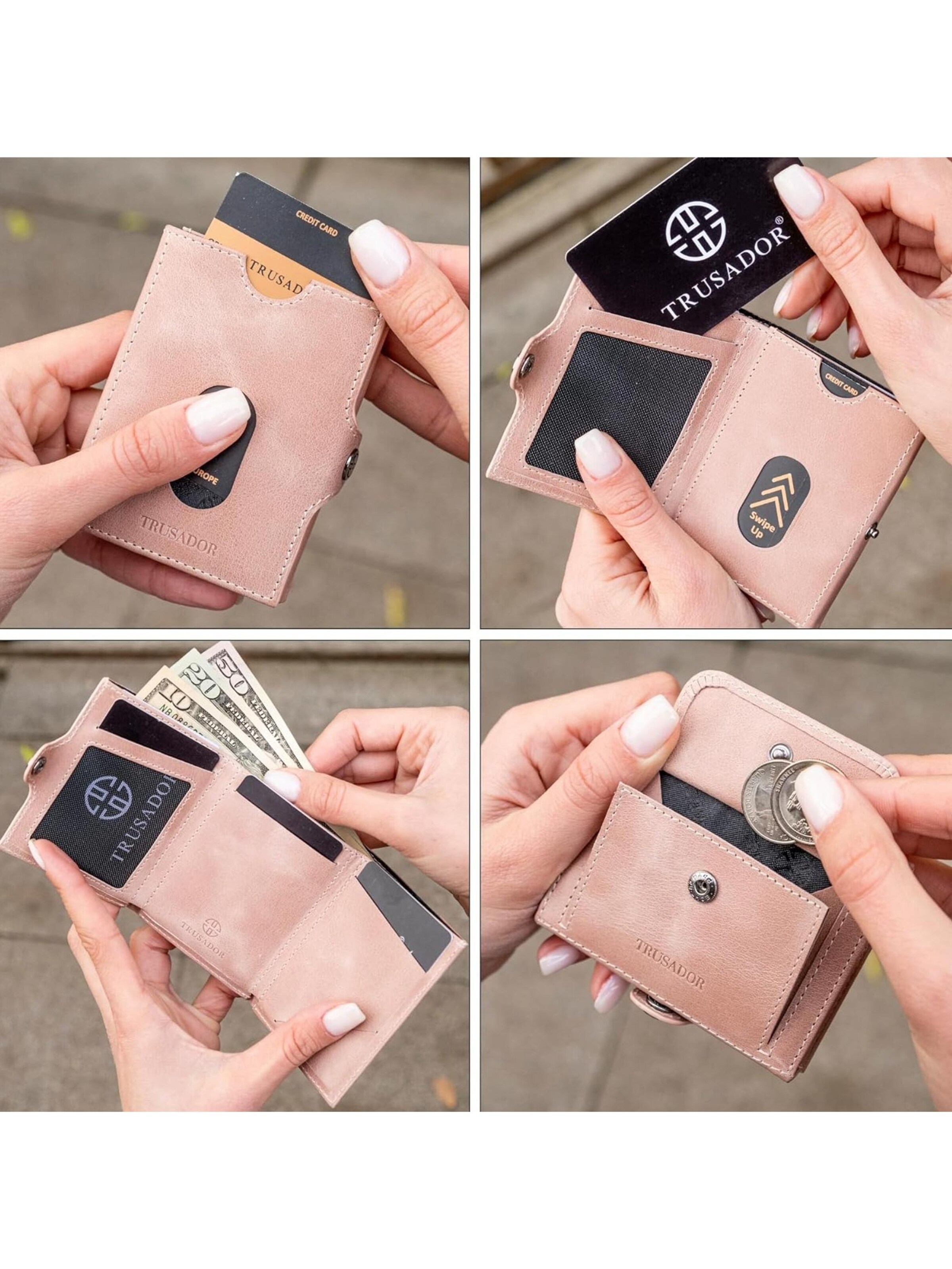 Trusador Wallet 'Valencia' in Pink