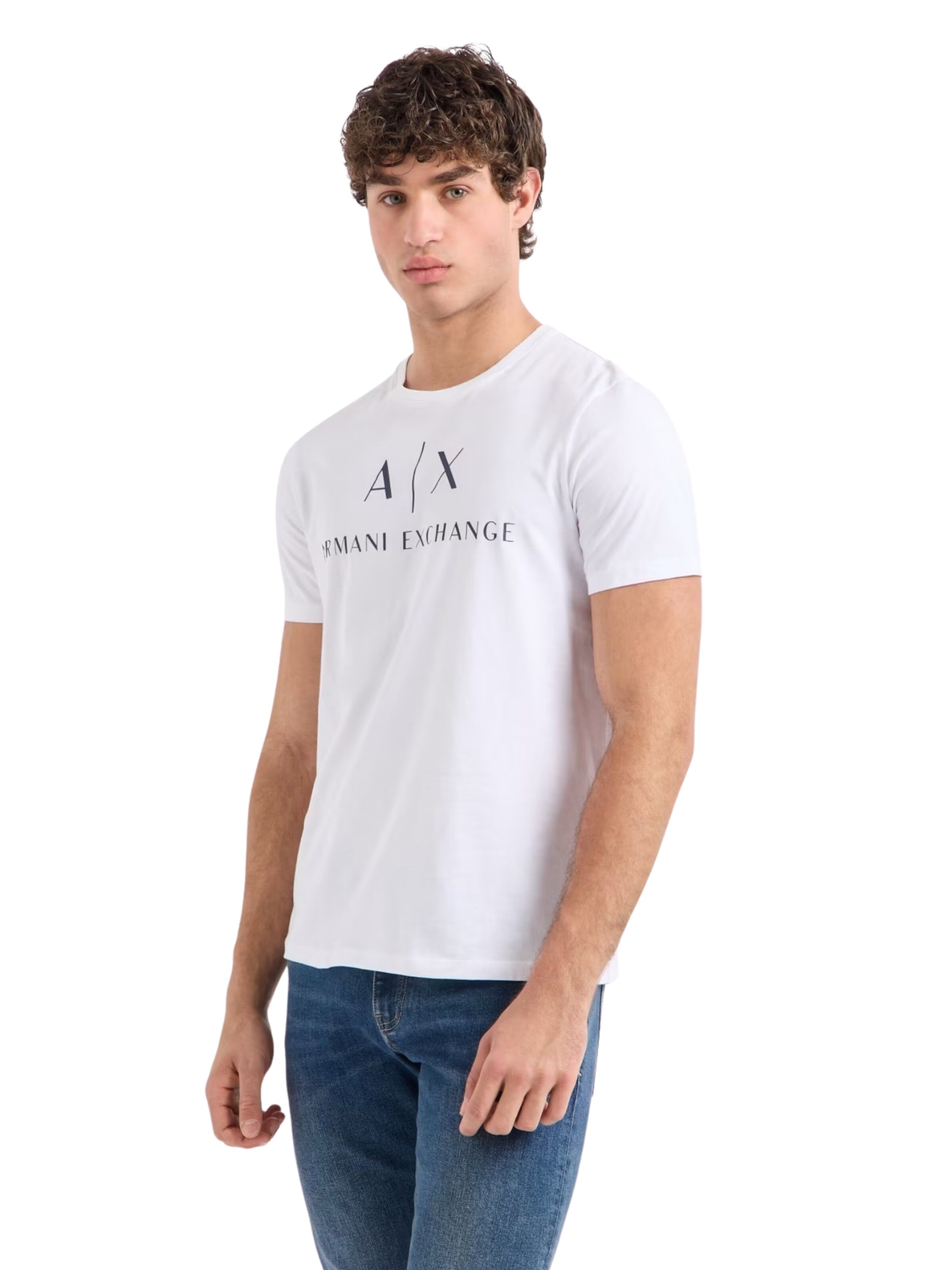 T-Shirt ARMANI EXCHANGE en blanc : devant