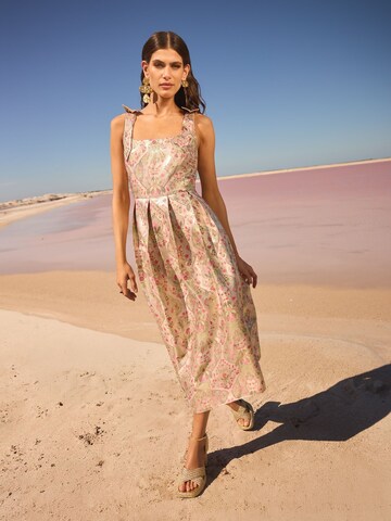 Robe de cocktail 'V&A' love & roses en beige