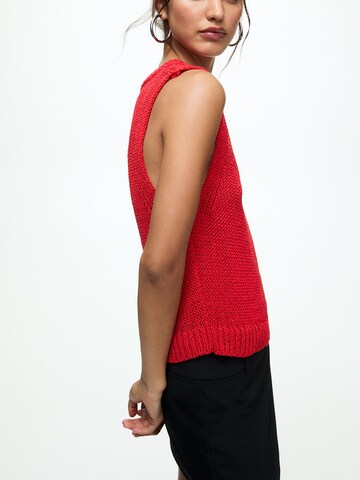 Tops en tricot Pull&Bear en rouge