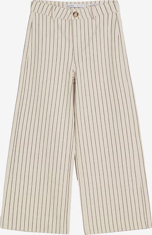Bershka Szeroka nogawka Spodnie w kolorze beżowy: przód