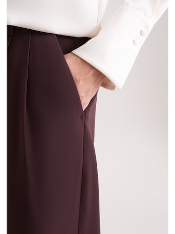 SEIDENSTICKER Wide leg Trousers with creases in Brown