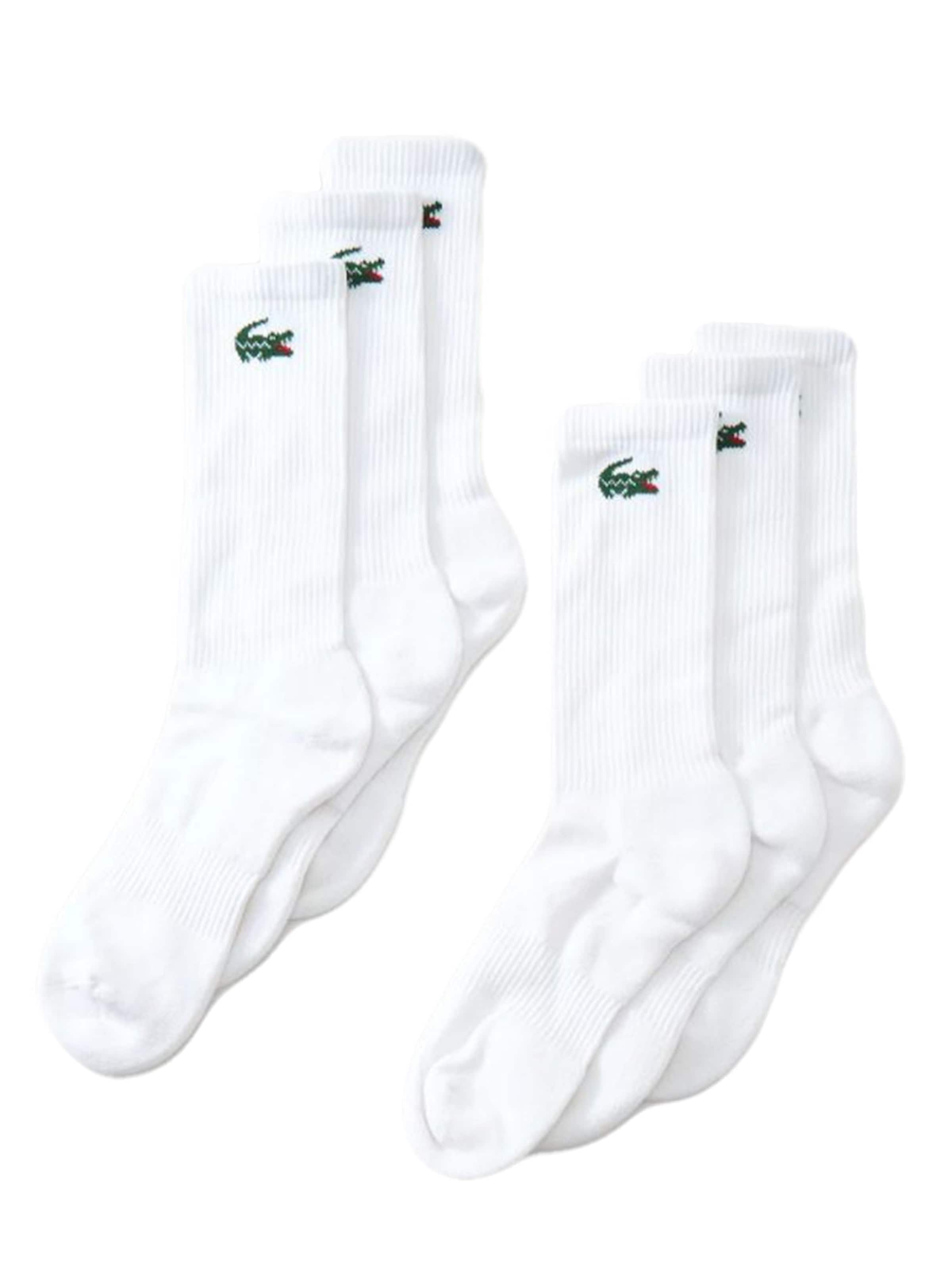 LACOSTE Skarpety '6PK WHITE' w kolorze biały: przód