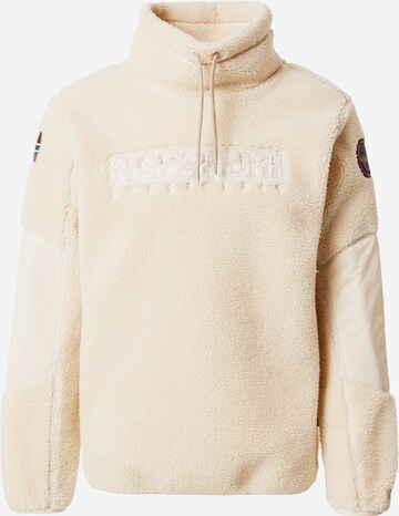 NAPAPIJRI Sweatshirt 'TEIDE' in Beige: voorkant