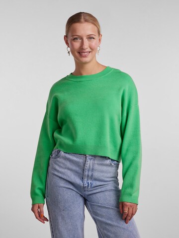 PIECES Sweter 'Hesa' w kolorze zielony: przód