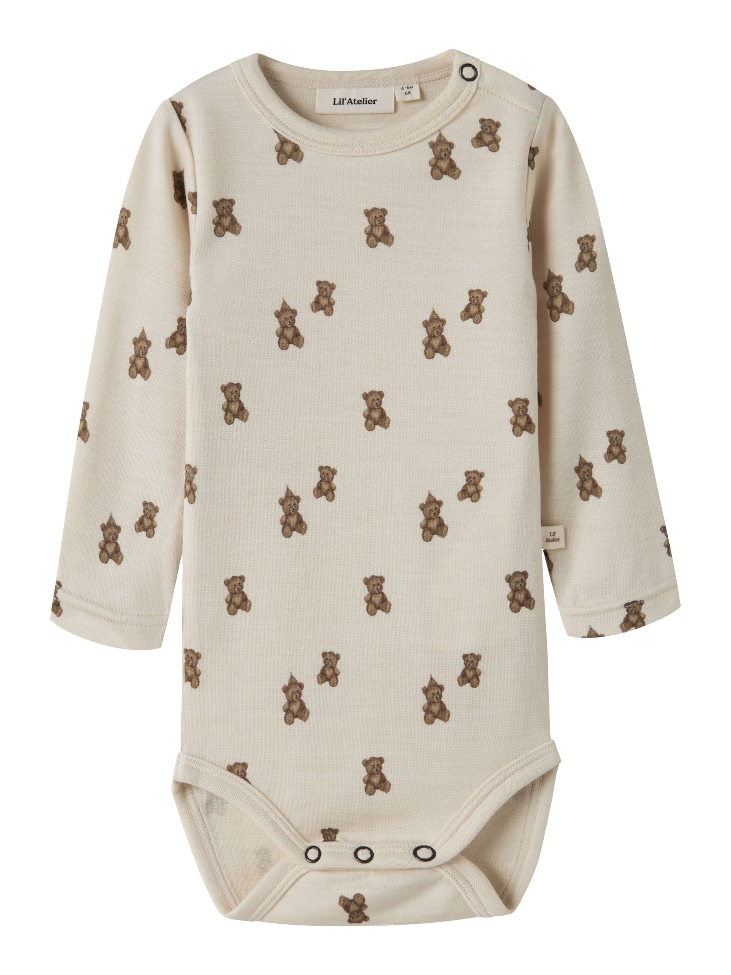 Lil'Atelier - Pijama entero/body en blanco: frente