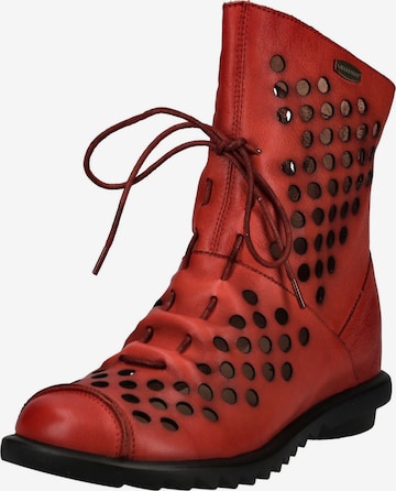 Stivaletto stringato di Laura Vita in rosso: frontale