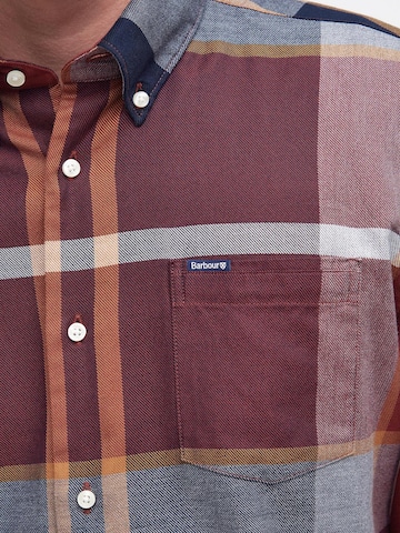 Barbour Slim fit Button Up Shirt 'Dunoon' in Brown