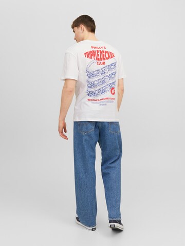 JACK & JONES Bluser & t-shirts 'FEAST' i hvid