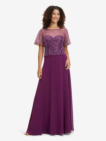 Robe de soirée Vera Mont en violet : devant