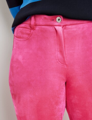 SAMOON Slim fit Pants in Pink