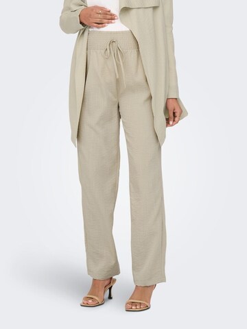 Only Maternity Regular Pants 'Mama' in Beige: front