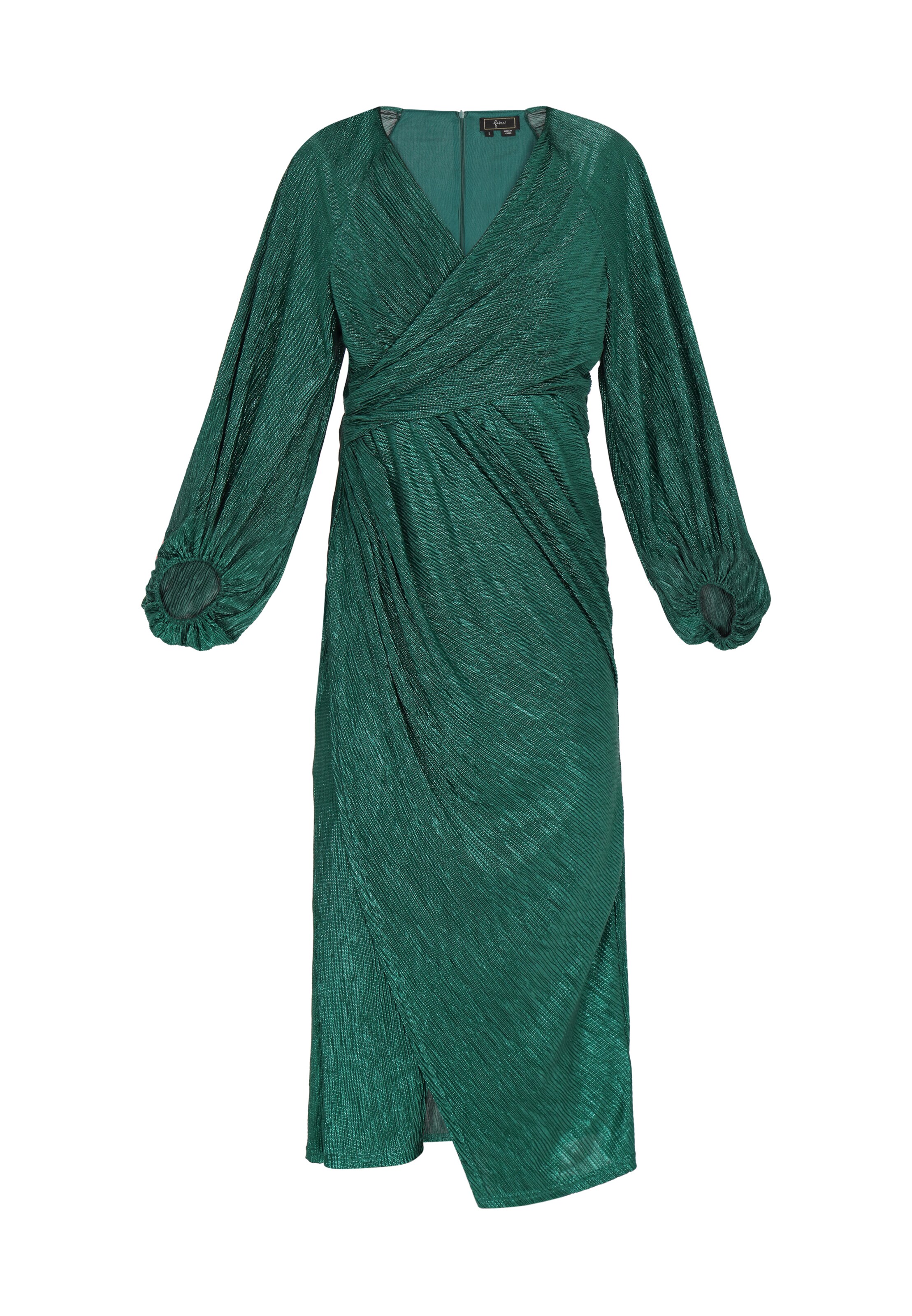 Abito di faina in verde: frontale