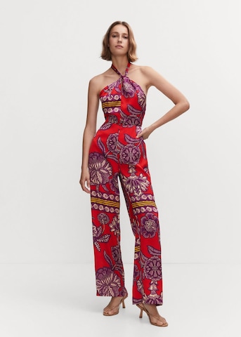 MANGO Jumpsuit 'Cuba' in Rood: voorkant