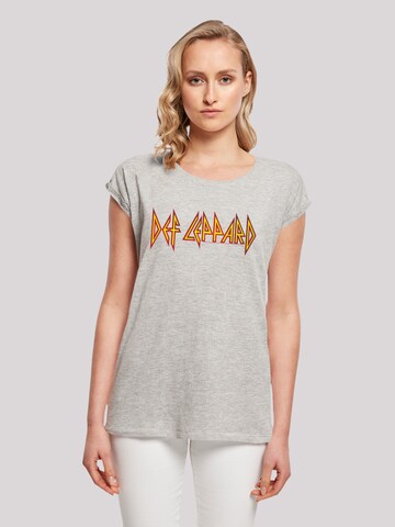F4NT4STIC Shirt 'Def Leppard' in Grijs: voorkant