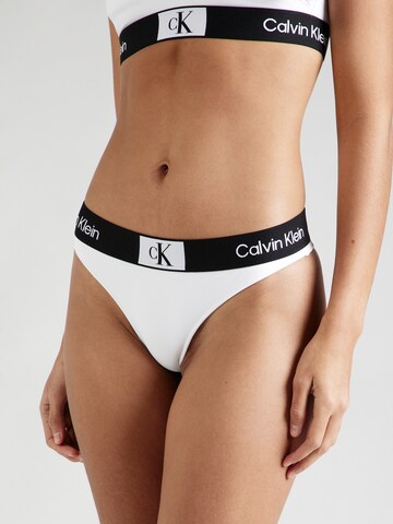 balts Calvin Klein Swimwear Bikini apakšdaļa: no priekšpuses