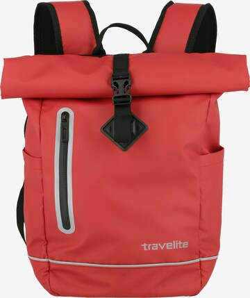 TRAVELITE Backpack in Red: front