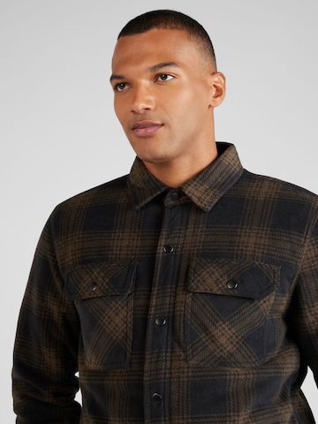 Volcom Regular fit Button Up Shirt in Brown