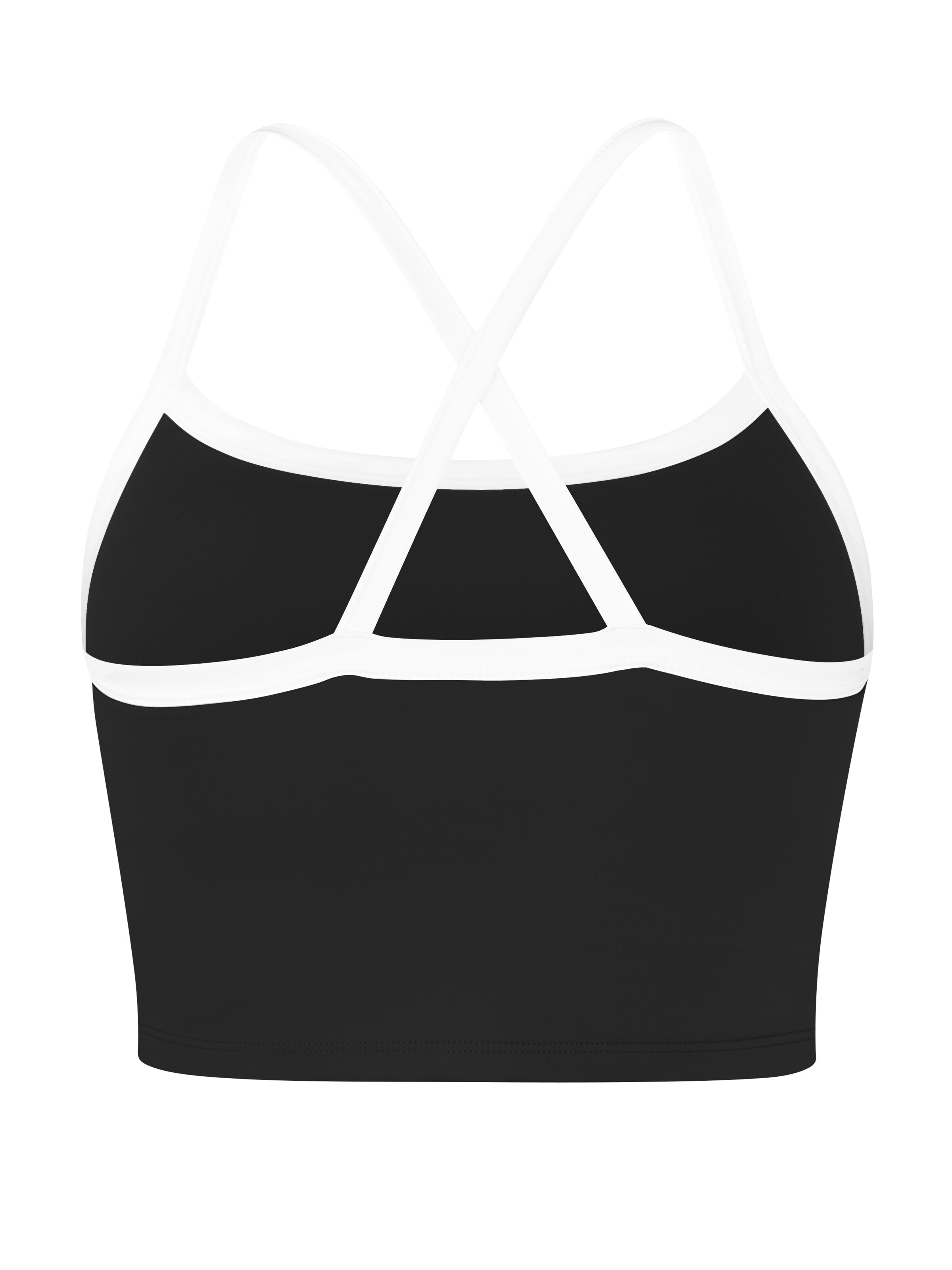 Circle Five Sporttop 'Sporttop Damen | Sport-BH mit integriertem BH & Cups | Fitness, Gym Bra & Yoga Top' in Zwart