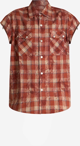 Coupe regular Chemise ACUPUNCTURE en rouge : devant