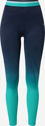 Reebok Skinny Workout Pants in Blue: front