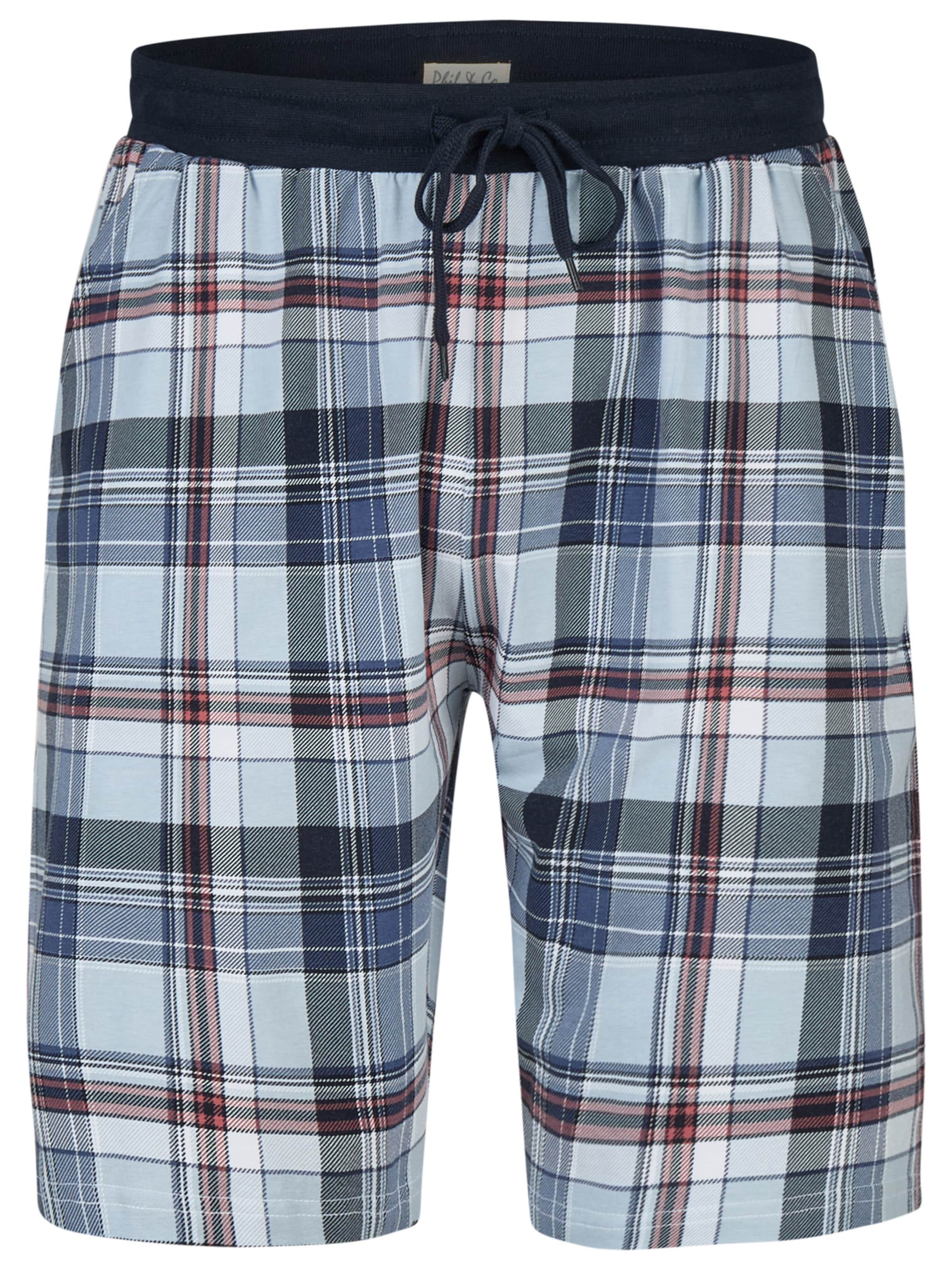 Phil & Co. Berlin Pyjamabroek ' Classic ' in Blauw