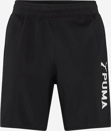 PUMA - regular Pantalón deportivo en negro: frente