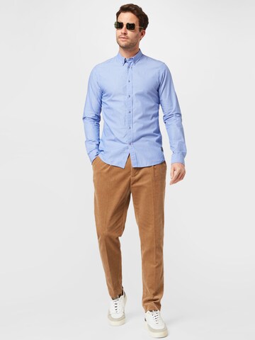 SCOTCH & SODA Slim fit Overhemd in Blauw