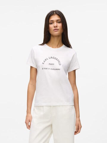 Karl Lagerfeld Tričko 'Rue St-Guillaume' - Biela: predná strana