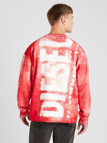 DIESEL Sweatshirt 'S-BUNT-BISC' in Rood