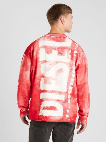 DIESEL Sweatshirt 'S-BUNT-BISC' i rød