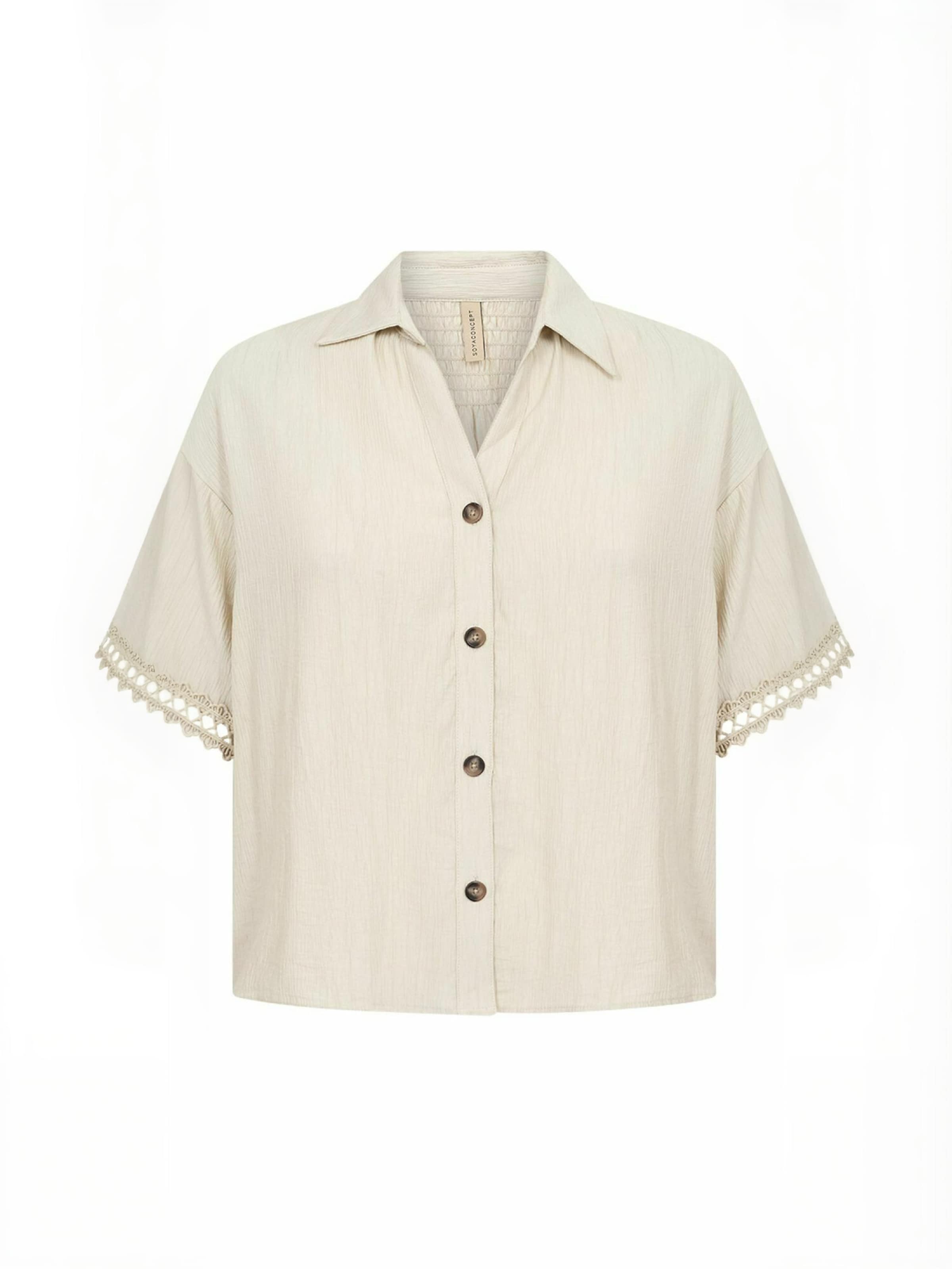 Soyaconcept - Camisa ' SC-FABRINA ' em bege: frente